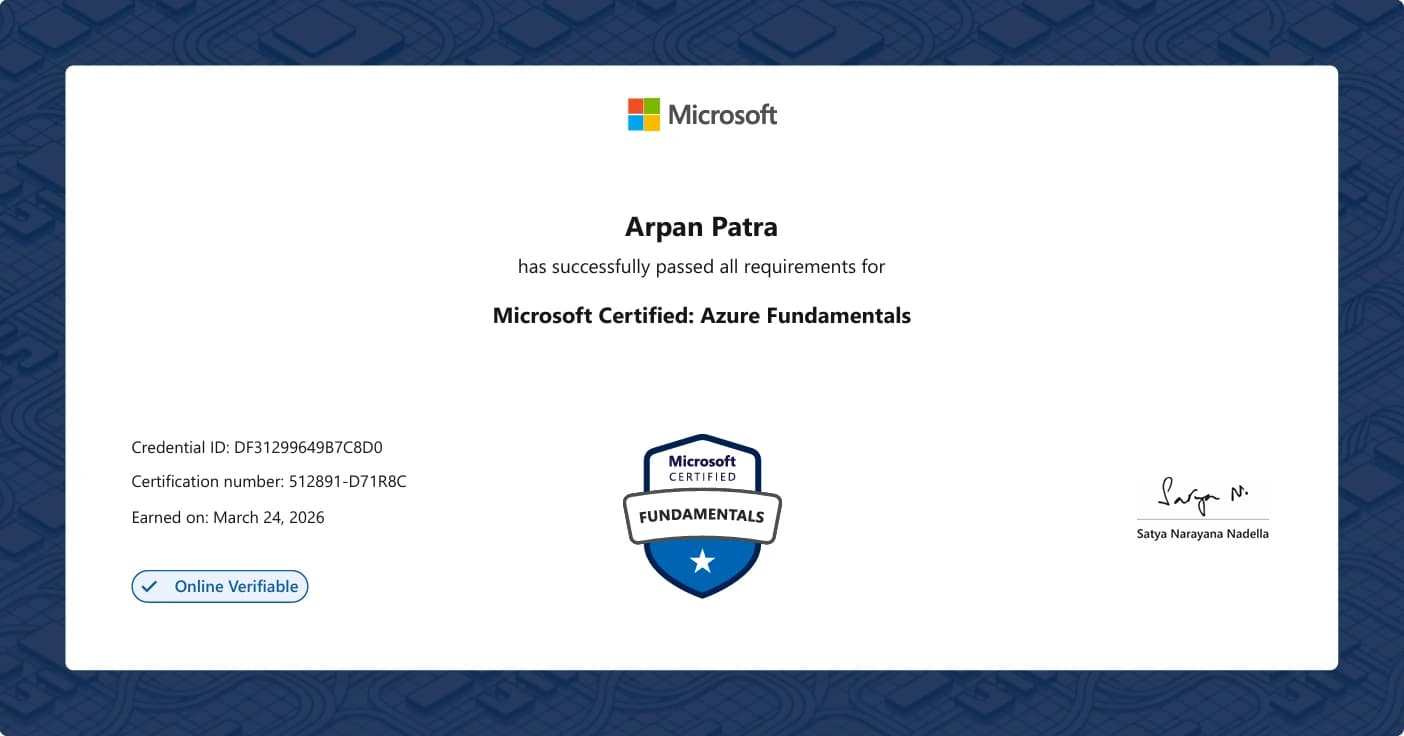 Microsoft Certified: Azure Fundamentals (AZ-900)