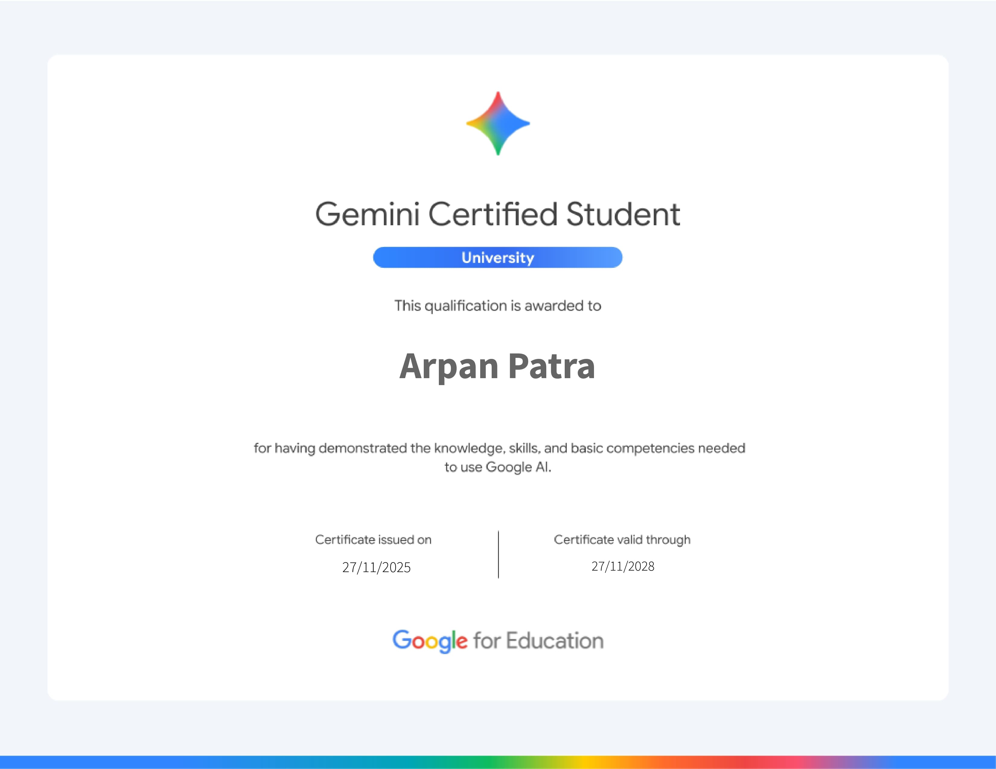 Gemini Certification